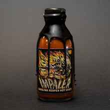 Load image into Gallery viewer, IMPALER Carolina Reaper Ghost Chilli Hot Sauce with Black Garlic