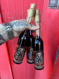 BOURBON BARREL AGED MAPLE SYRUP INFUSED WITH ANCHO & CAYENNE
