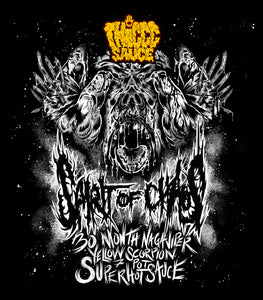 SPIRIT OF CHAOS 30 month naga viper x yellow scorpion x 7 pot super hot sauce *WHOLESALE*